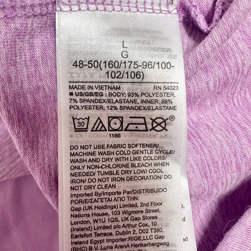 NWT GapFit pink Brushed Tech Jersey Dress size large activewear workout - Picture 6 of 9